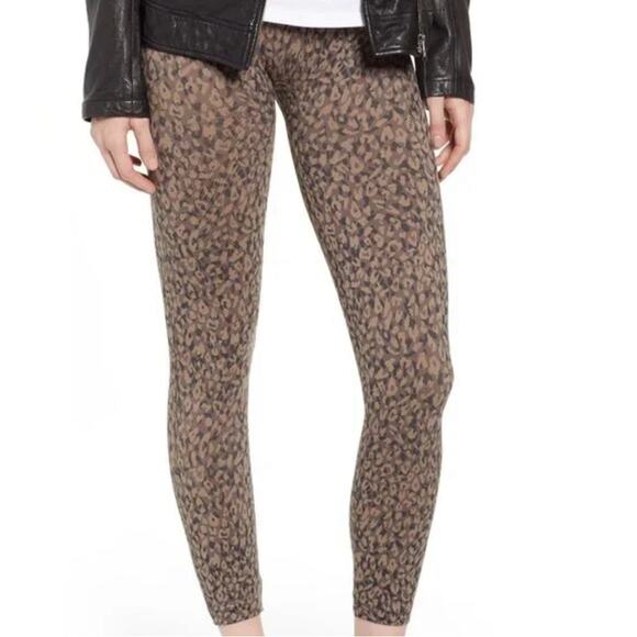 SPANX Pants - Spanx Size M Look At Me Now Seamless Leggings Mini Leopard Print Brown